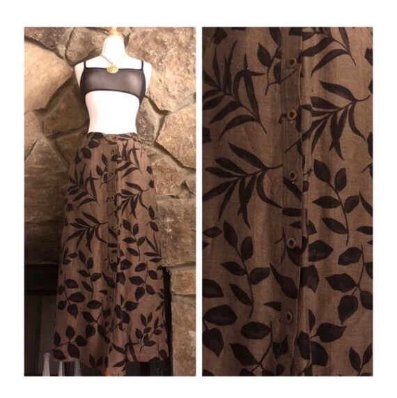 Bernard Zins Vintage Skirt, Button Dowm Skirt