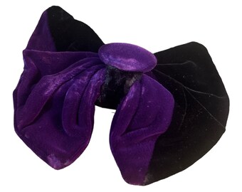 Gorgeous Purple & Black Velvety French Hair Clip, Vintage Hair  Bow Amazon.com : Hair Bows, 2 Pcs Dark Purple Long Tail Bow Hair  main image 2