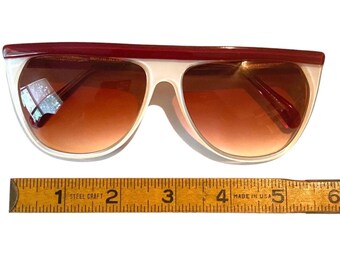 1980’s Asymmetrical Colorblock Oversized Sunglasses, Unworn Vintage 1980 main image 3
