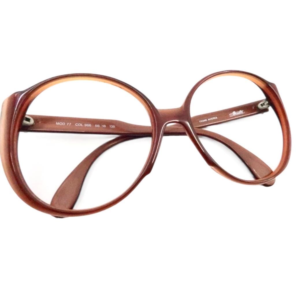1970’s Silhouette Austria Eyeglasses Frames in Brown with Silver Logo, Model 77 1970 main image 3