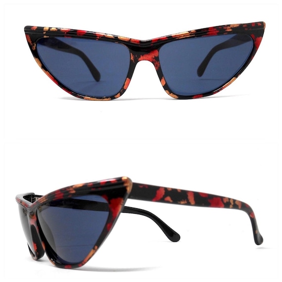 Vintage French Cateye/Angular Sunglasses, Extreme… - image 1