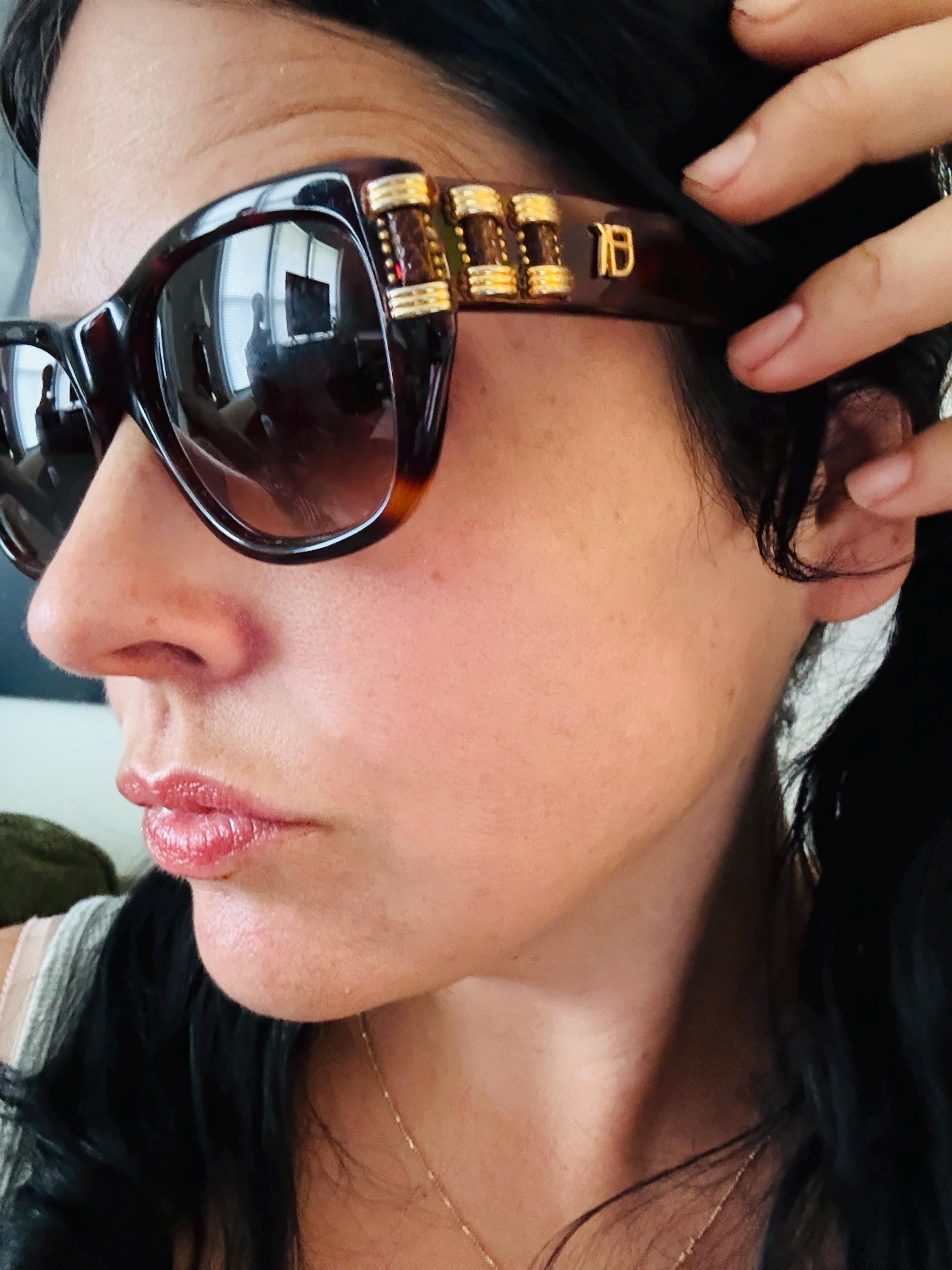 Emmanuele Khanh 119 Sunglasses in Genuine Lizard Color/Tortoiseshell & Gold, HTF Emmanuele Khanh 119 Sunglasses in Genuine Lizard Color  main image 4
