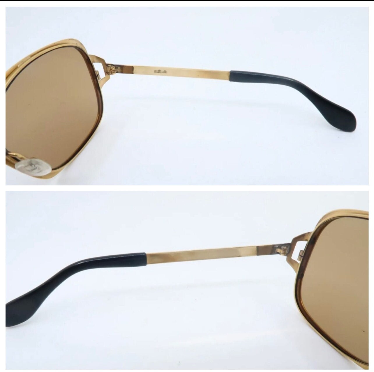 1970’s‎ Silhouette Austria Gold Metal Frame Sunglasses, Made in Austria, Unisex Rare sunglasses Viennaline Made in Germany from 1970 main image 3