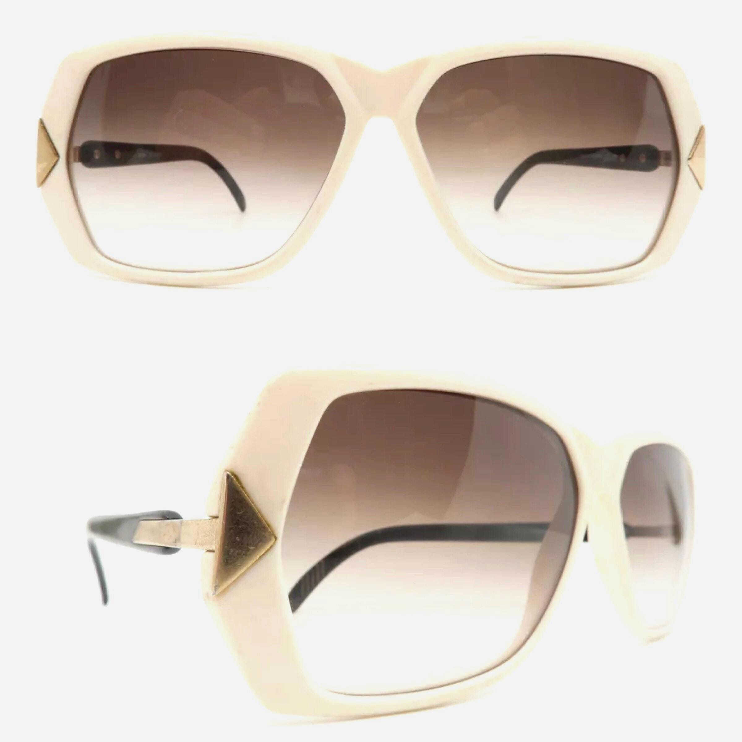 1980’s Silhouette Austria Oversized Sunglasses, Blue and Cream, Deadstock 1980 main image 2