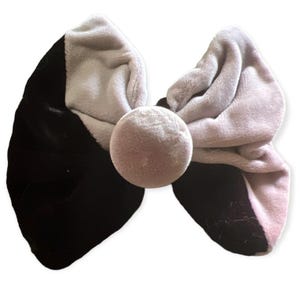 1980’s Vintage Gorgeous Lilac & Black Velvety French  Hair Clip, Vintage Hair  Bow, Deadstock/ Unworn