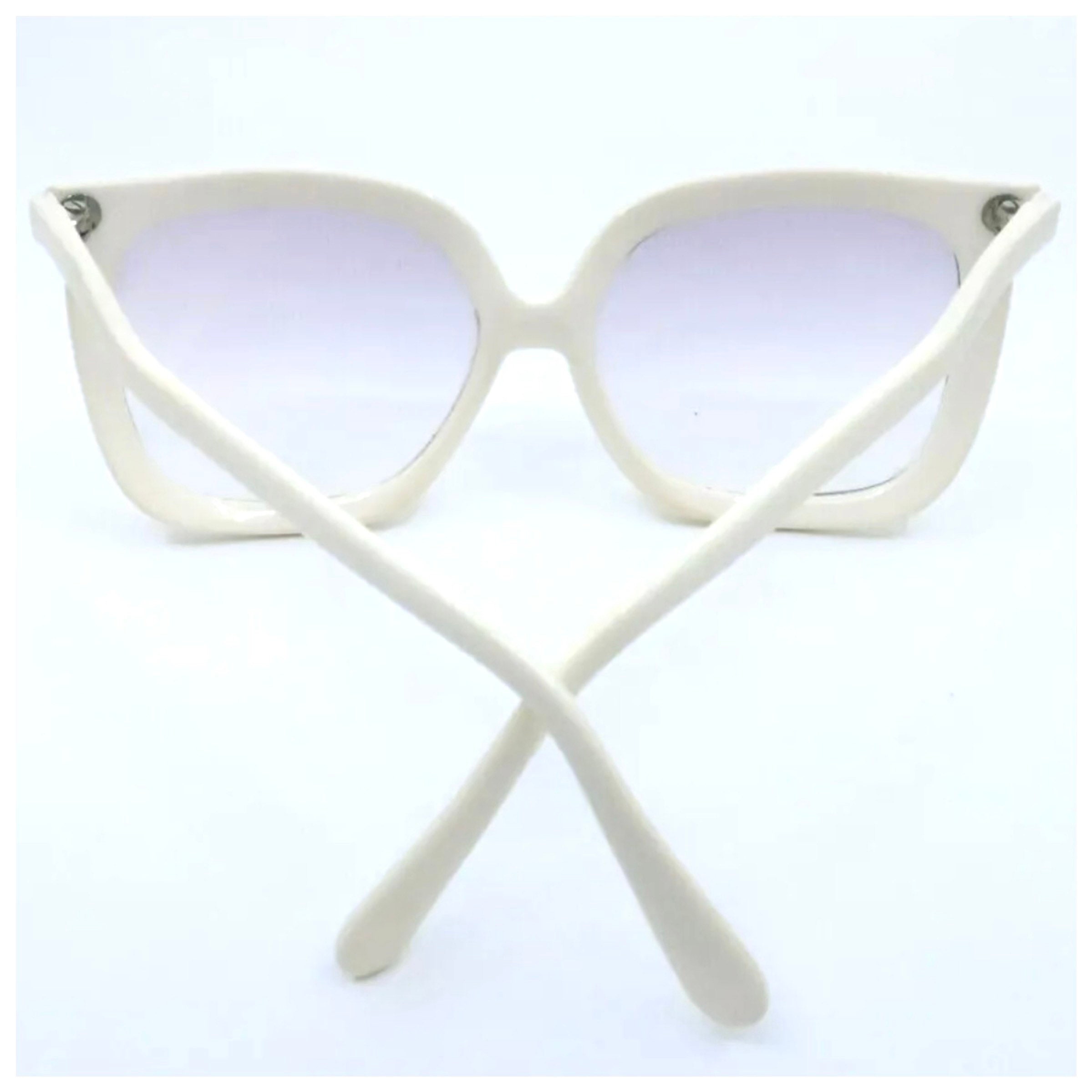 Vintage 1980’s Silhouette White Sunglasses, Mod 70 1980 main image 2