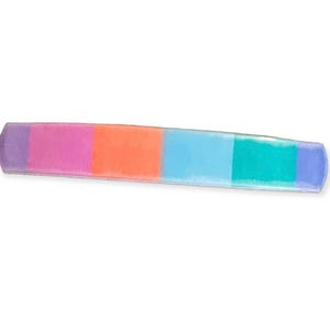 1980’s Pastel Rainbow French Bar Barrette, Colorful Vintage French Hair Clip, Pride!, 4” Long, Deadstock