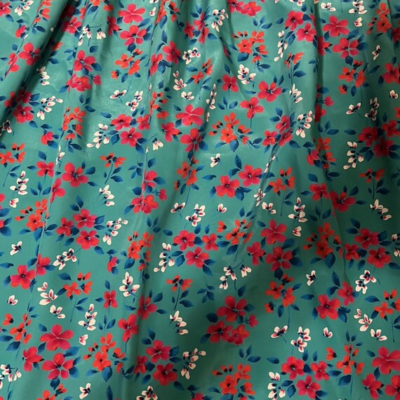 Vintage Leslie Fay Petites Blue Floral Skirt, Ela… - image 4