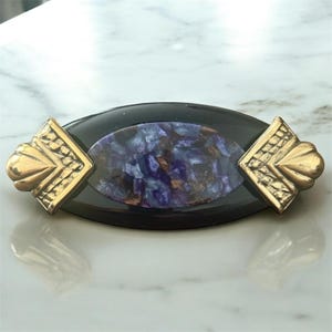 Vintage 1980’s XL French Barrette Hair Clip, Loud, Bold and Fabulous! Unworn, 4”