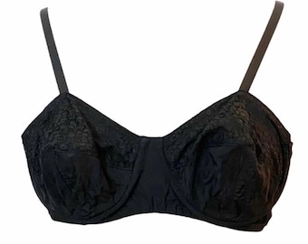 1950’s French Gaine Rumeur  Bullet Bra, Marseille France, Mid Century French Lingerie, Size 80FR, approx a U.S. 30-32 B, Rare Piece