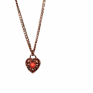 1990’s Vintage Silver Chain and Heart Pendant, Vintage heart necklace, Vintage Valentines Gift
