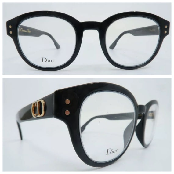 Vintage Christian Dior Black Glasses Witn Gold CD Logo Etsy