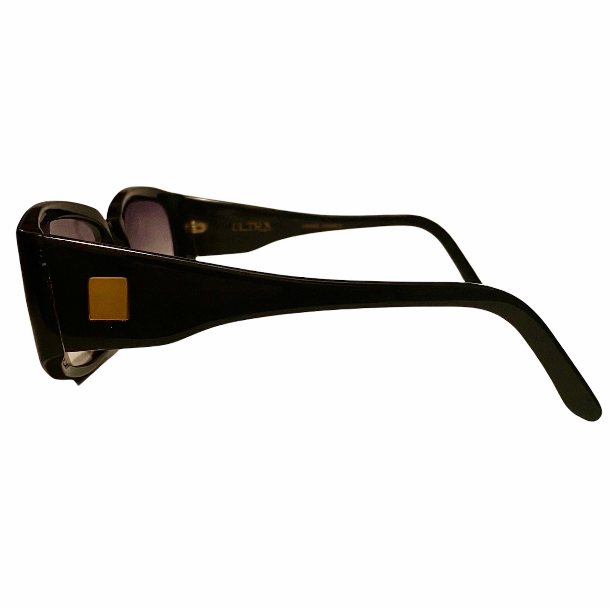 1980s Ultra Lido Black Sunglasses, Made in France, Frame France  