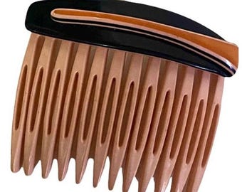 Vintage Designer Carita Paris Hair Comb in Pink / Coral  display picture 2