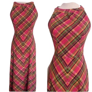 Perfect plaid maxi dress, Fullly lined  Springtime Maxi  Extra small, Vintage Maxi Dress