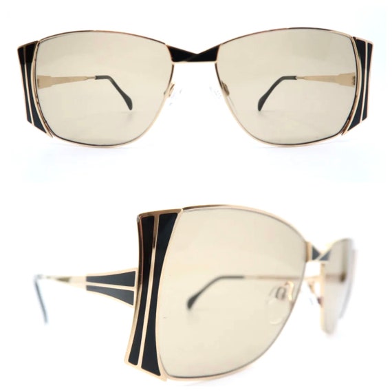 Vintage Silhouette Austria Sunglasses, Gold Metal Framed 