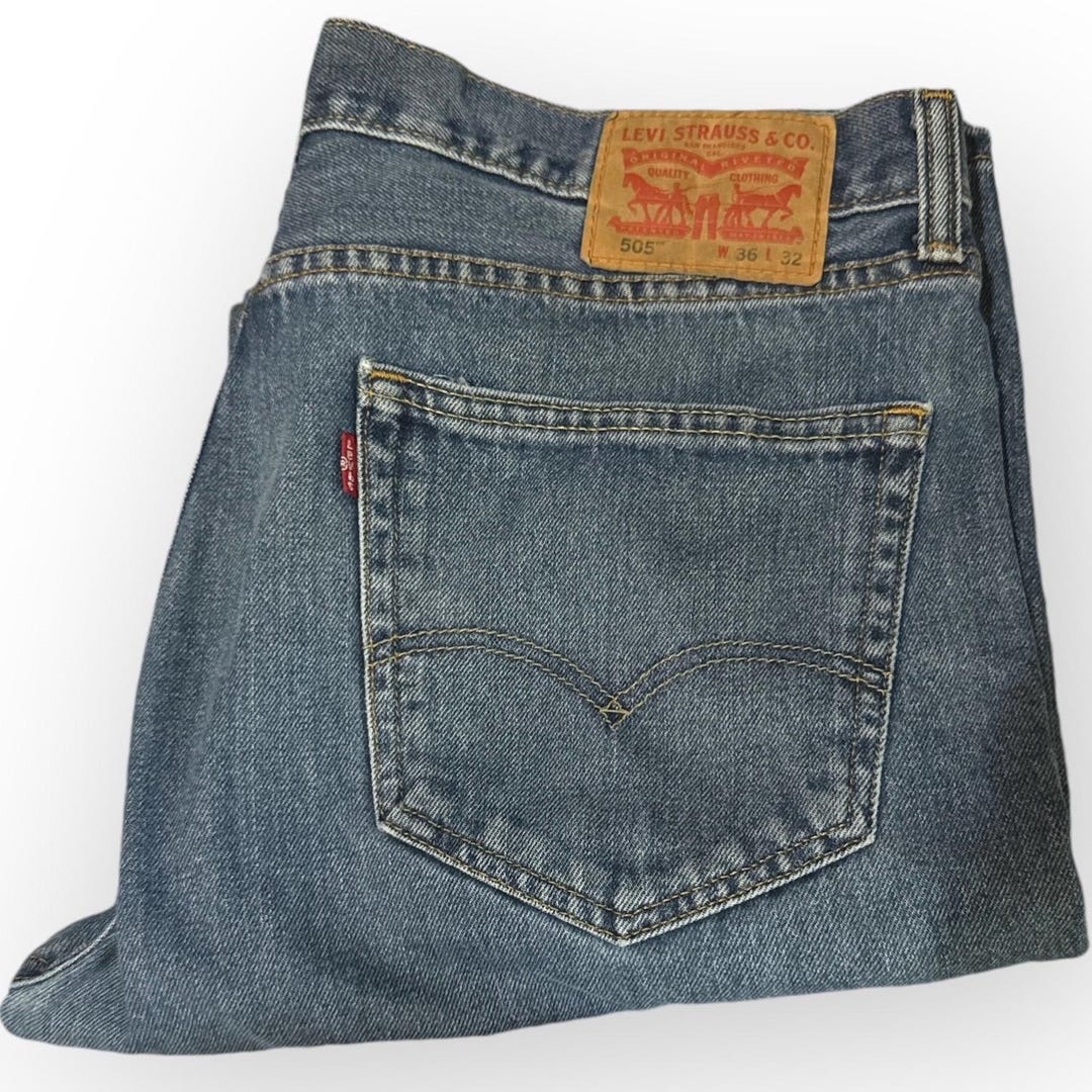 Levi's 505 USA製 W36 L30 80s 1990's Vintage Levi's 505 Blue Jeans, Size 36 Waist, 100% Cotton