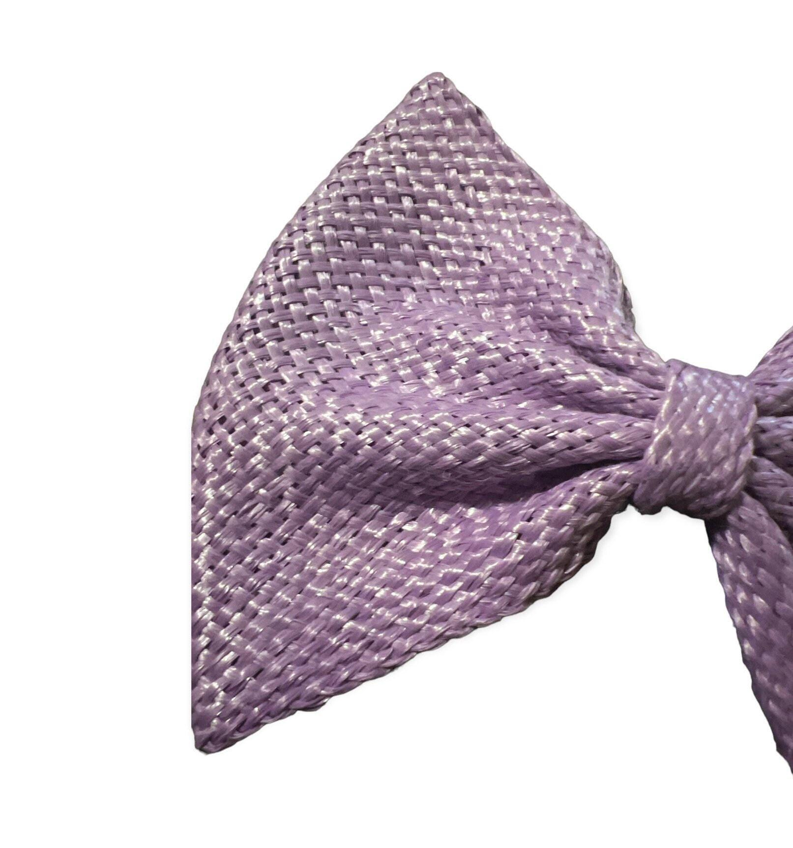 Vintage XL French Hair Bow,  Pastel Purple, Handmade in France, 5.5” Amazon.com: 5.5 Inch Purple Fable Hair Bow: Handmade Linen  main image 2