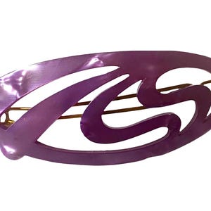 1970’s/80’s Large Purple French Barrette, Putple French Hair Clip, Deadstock