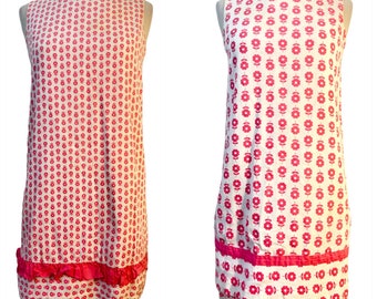 1960’s Mod Pink Reversable Mini Dress, Shift Dress, Flower Power Mod GoGo Dress