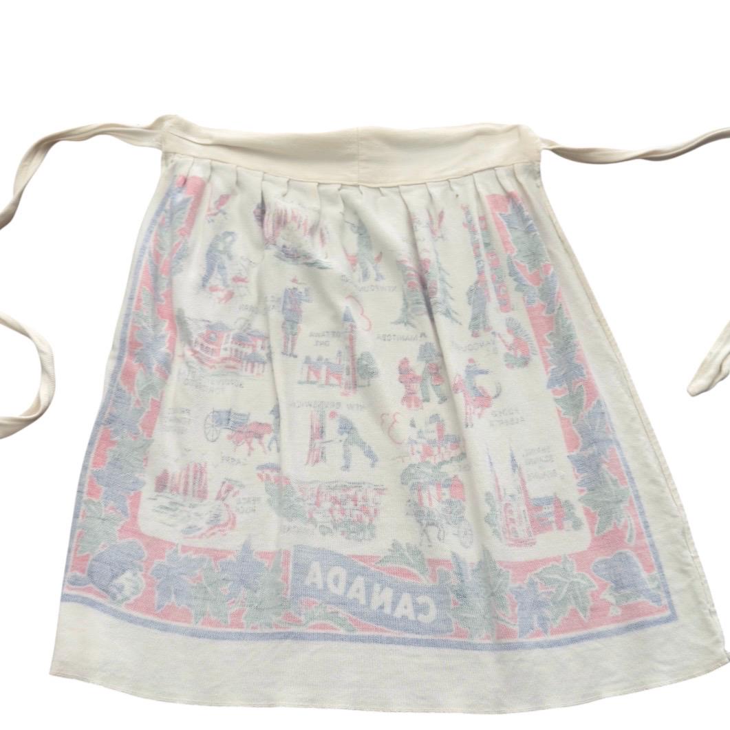 Unique Vintage Canadian Souvenir Half Apron With Provinces , Kitchy ...