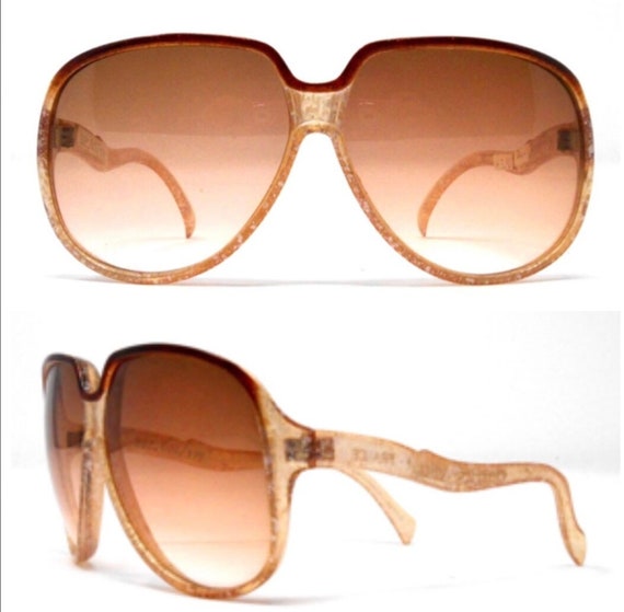 Vintage 1970’s Oversized Sunglasses France, Frenc… - image 1