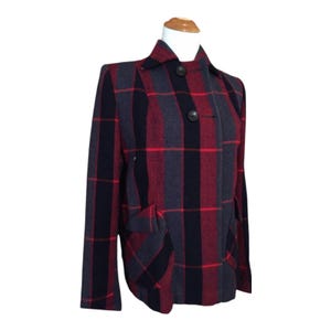 Stunning 1960’s Plaid Versatogs Fall  Winter Jacket, 60’s Timeless Plaid Wool Relaxed Fit Jacket , J.P. Allen & Co by Versatogs, Medium