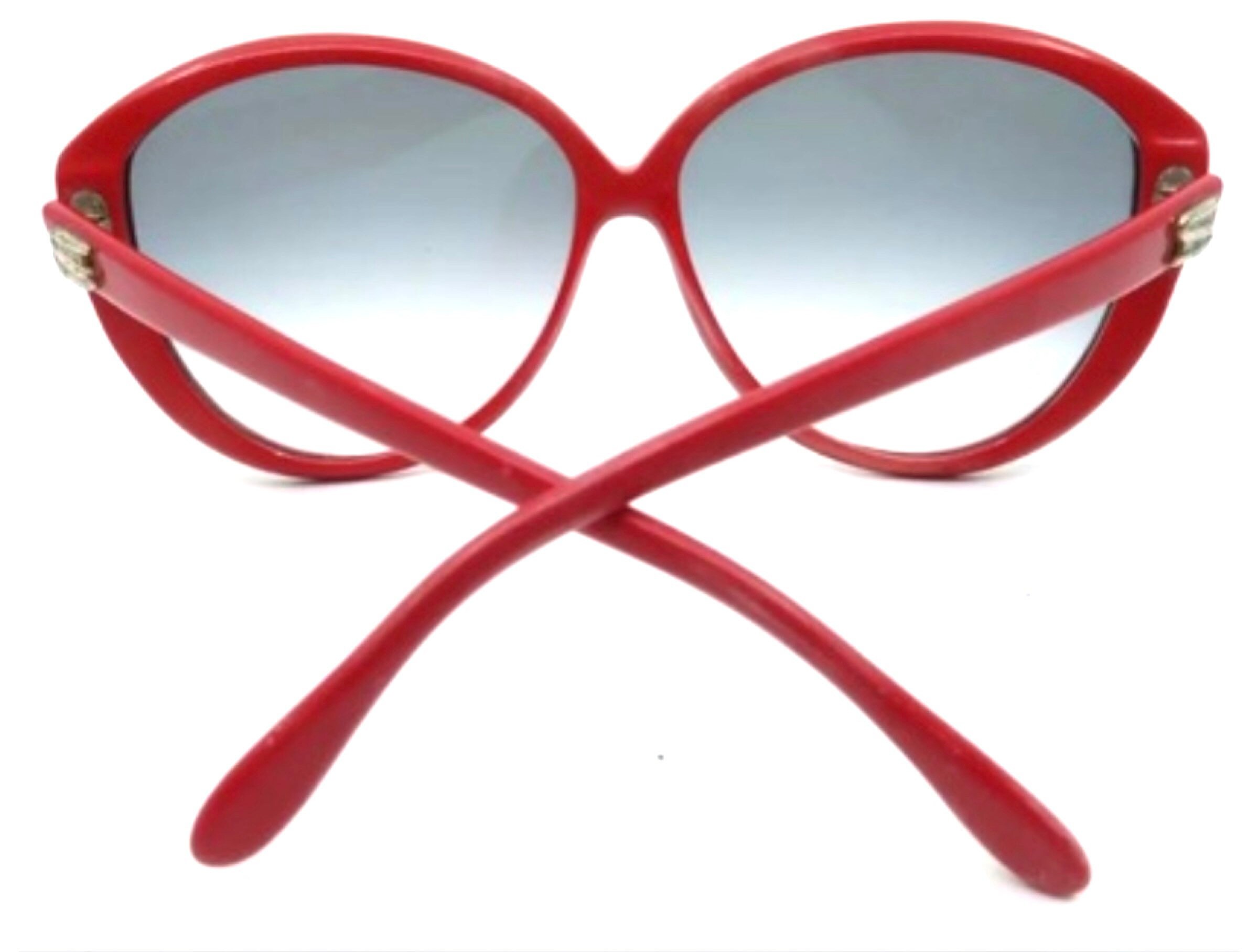 Vintage Color Block Silhouette Sunglasses, Red & White, Made in Austria Silhouette M3041/20 Vintage Rectangular 80s Sunglasses – Ed  main image 4