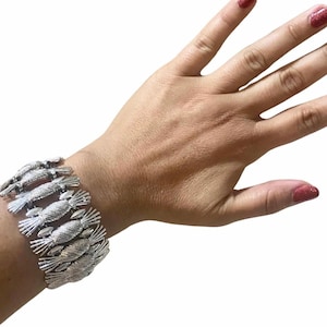 Sarah Coventry 1950’s Vintage Heavy Thick Silver Link Bracelet , Silvertone, , Sarah Coventry 1950’s Silver Bracelet