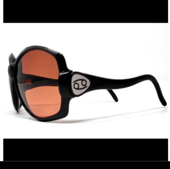 1970’s Black Oversized French Sunglasses, French … - image 2