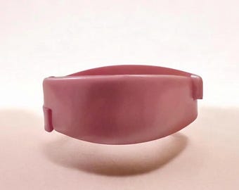 Vintage French Pearlescent Purple Hair Clip Ponytail Holder, 2.25” Wide, Unworn