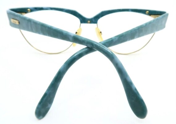 Vintage Silhouette Eyeglasses/Frames,  Green/Gold… - image 3
