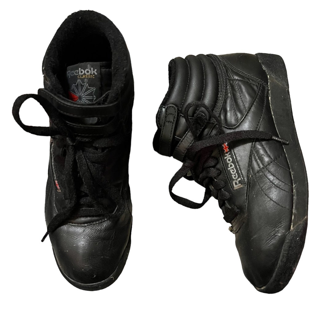 Reebok high tops outlet 80s enfant noir
