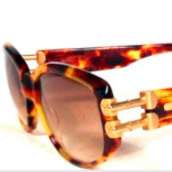 Vintage Jacomo France Designer Tortoiseshell Sunglasses, Deadstock, New Jacomo 219 12, Vintage 90s Matte Gold and Tortoise Small  main image 3