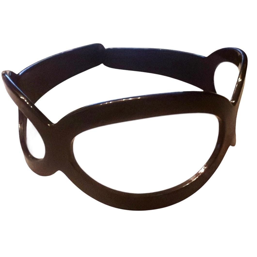 1970’s Vintage Jet Black French Headband with Cutouts, Unique Hair Accessories 1970 main image 2