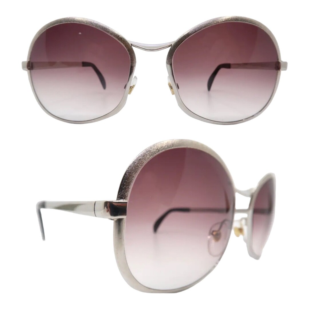 1970's Unisex Silver Stainless Steel Sunglasses, Killer Unisex