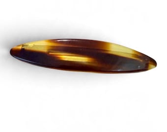 Vintage Tortoiseshell French Bar Barrette Hair Clip, 3.25” Long, Deadstock New