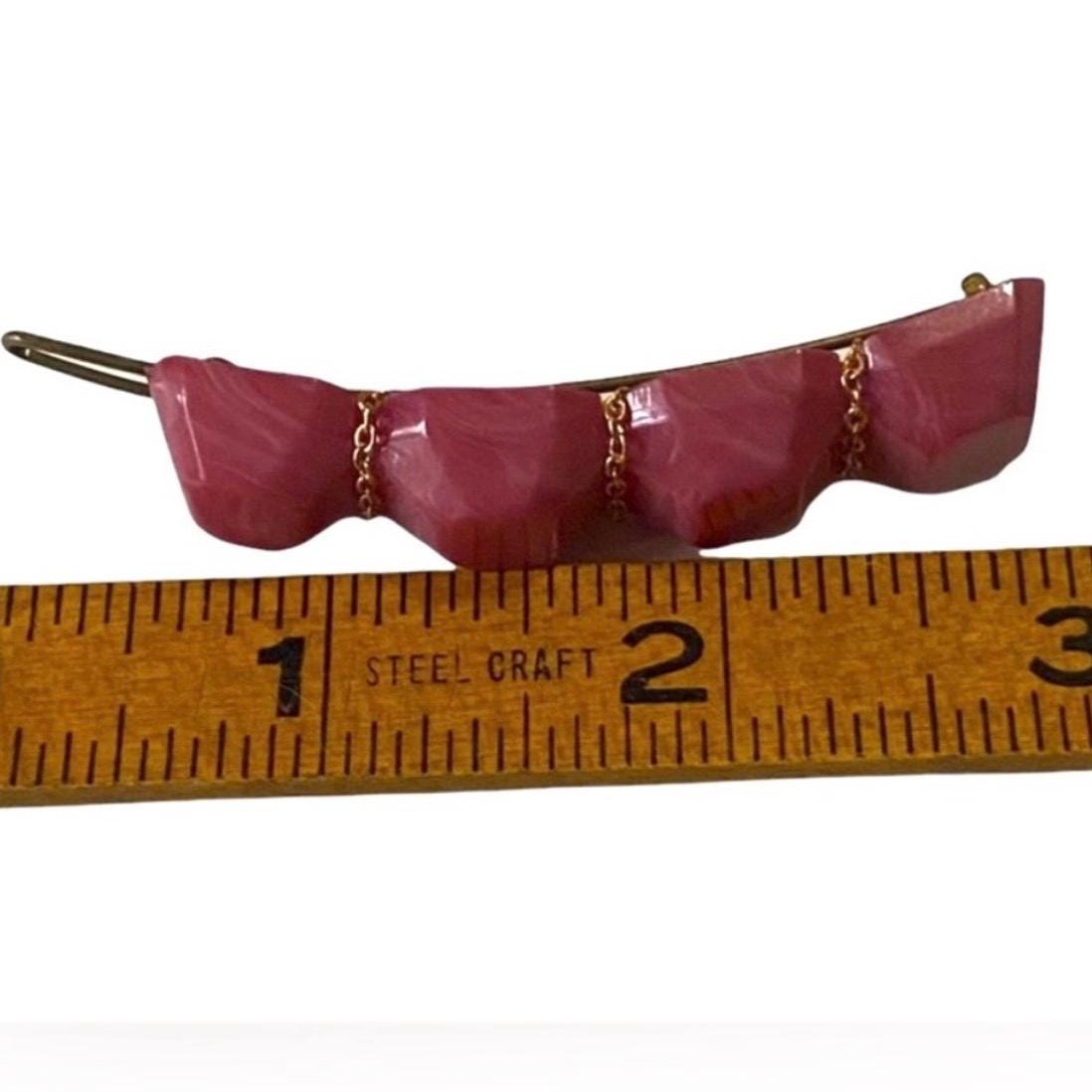 Alexandre de Paris 1980’s French Barrette in Pinkish‎ Purple Gold, Made in Paris ICCM-15571-04A22Q.jpg?v=  main image 3