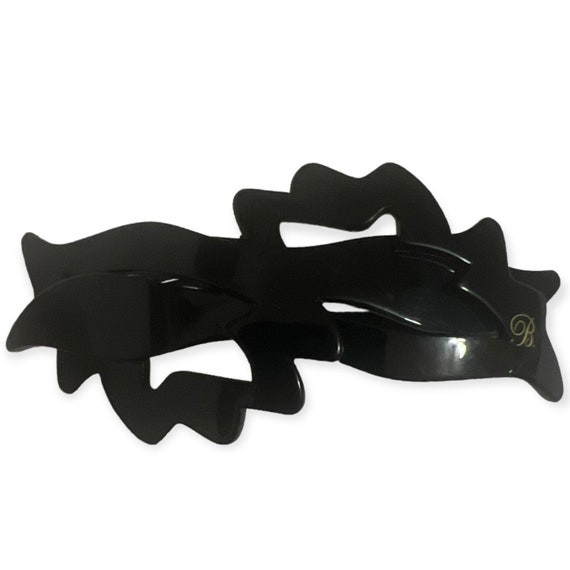 1980’s Lux Black French Barrette, Deadstock, Handmade in France 1980 main image 2