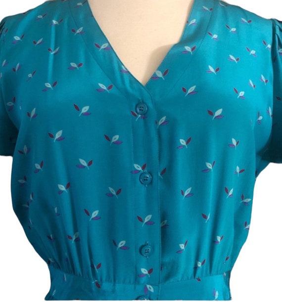 Gorgeous Vintage Silk Print Summet Dress, Whimsic… - image 2