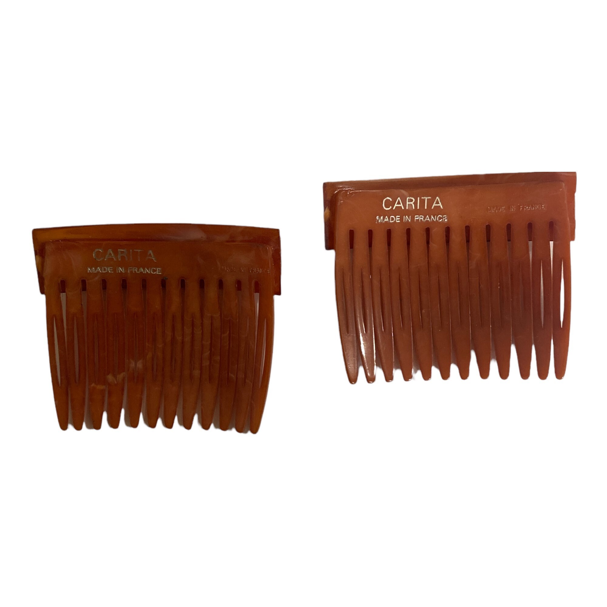 New 1980’s CARITA Paris Orange French Hair Combs, One Pair, Deadstock Vintage hair combs france products for sale | eBay main image 3