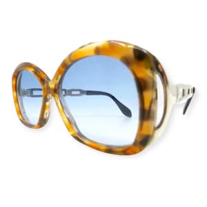 Vintage 1970s Menrad Sunglasses in Tortoiseshell and Silver Metal Arms, Mod 202,  Made in Germany