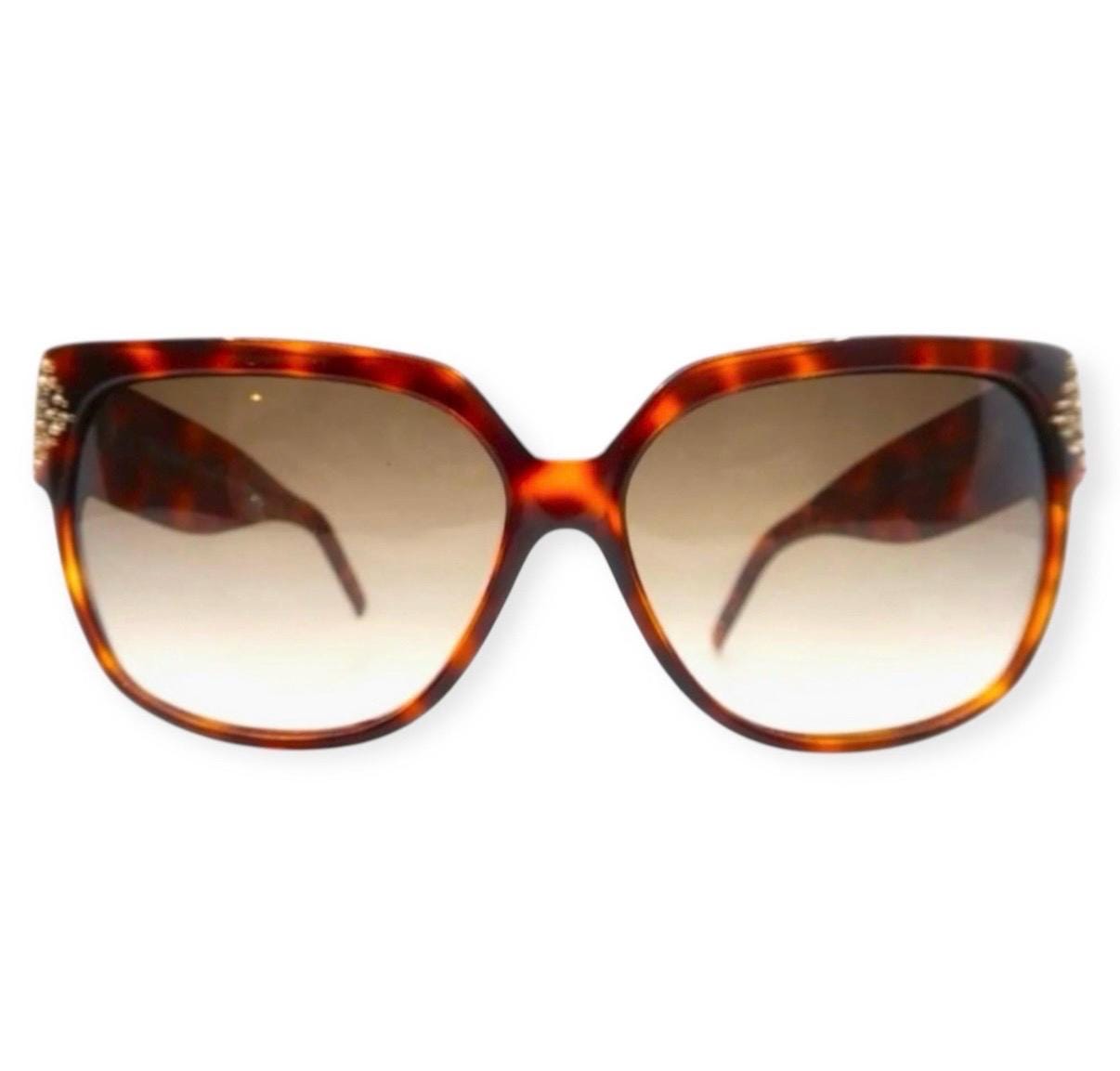 Stendhal Vintage Sunglasses Tortoise shell with Rhinestones Handmade in France STENDHAL Paris Frames for Eyeglasses 90621 S538 Handmade  main image 3