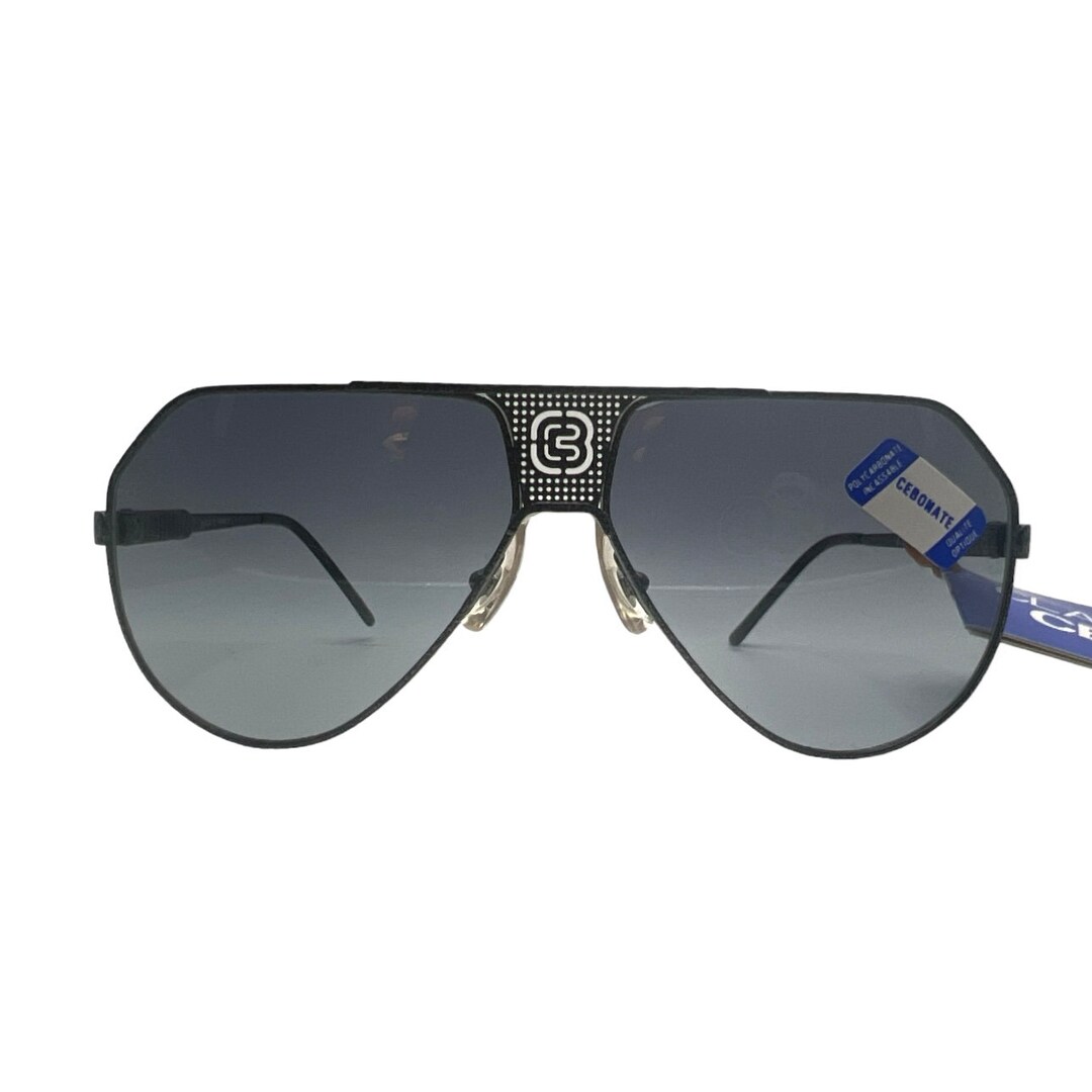 CEBE France Bijoux Metal Aviator Sunglasses, Gunmetal Black  display picture 3