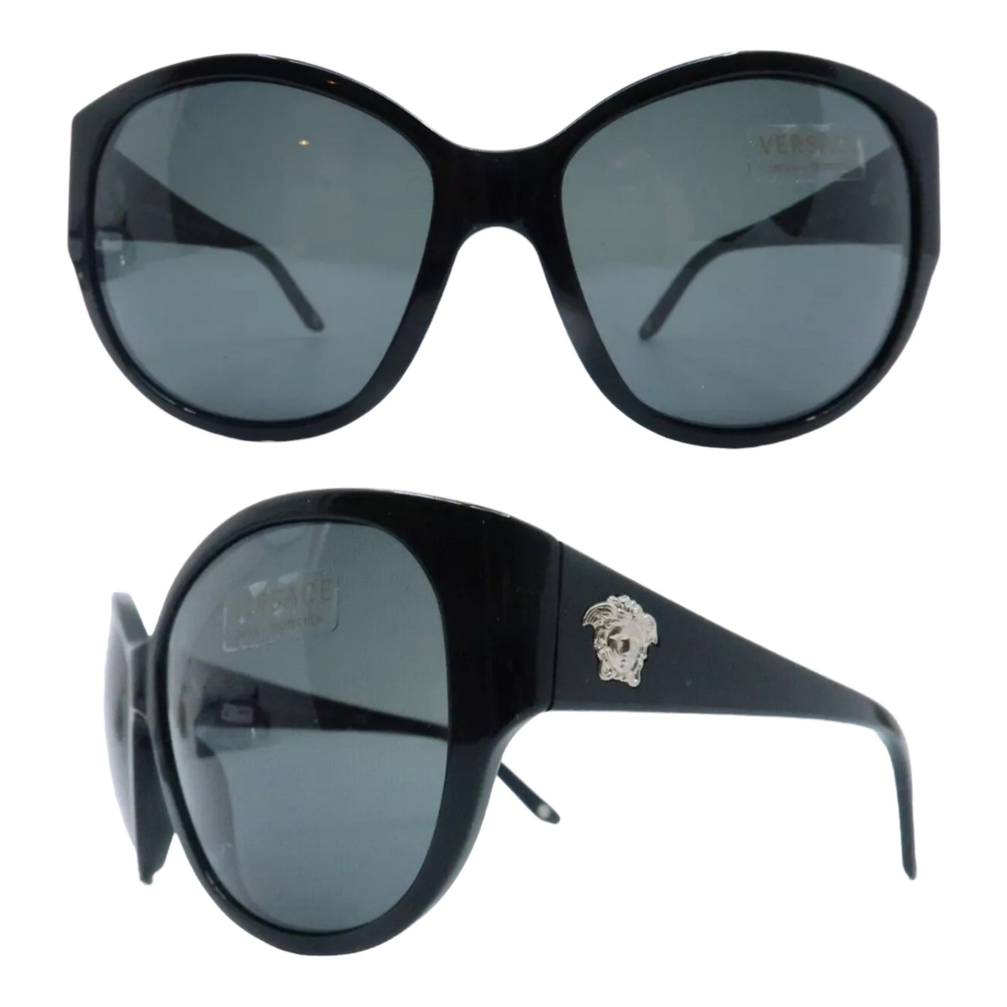 Versace Oversized Black Sunglasses with Medusa Logo, Mod 4208, New,Made in Italy Amazon.com: Versace Women main image 2
