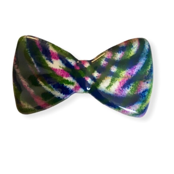 Fun Vintage Colorful French Bow Barrette, French … - image 1