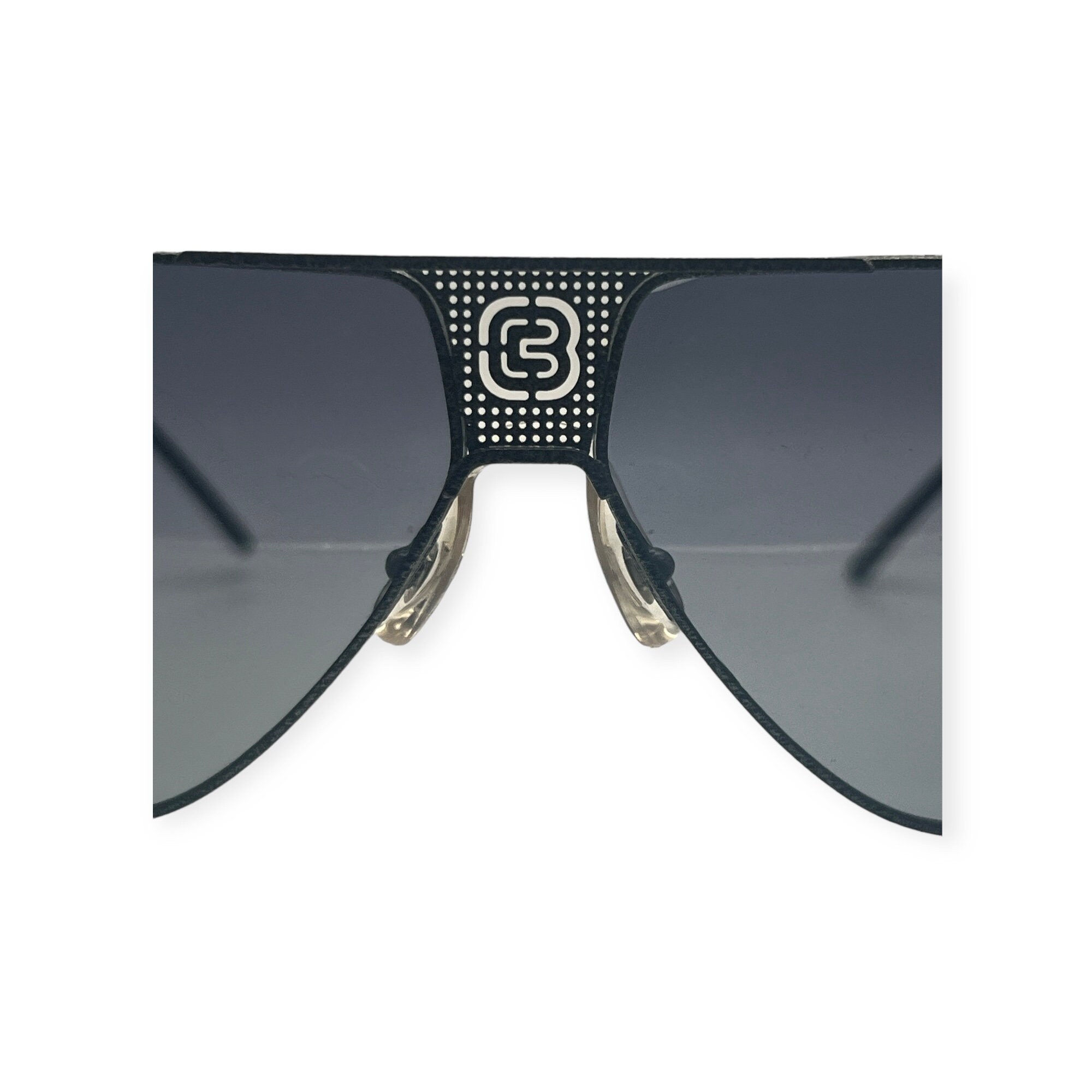 CEBE France Bijoux Metal Aviator Sunglasses, Gunmetal Black 