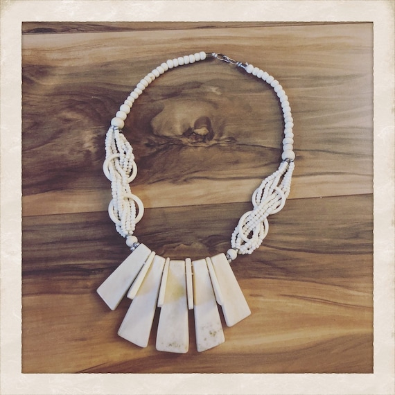 Vintage Bone Necklace, Very Cool! - image 2