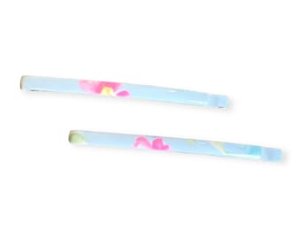 1980’s Sweet Pastel Colored Hair Pins, Bobby Pins, Made in France, Deadstock