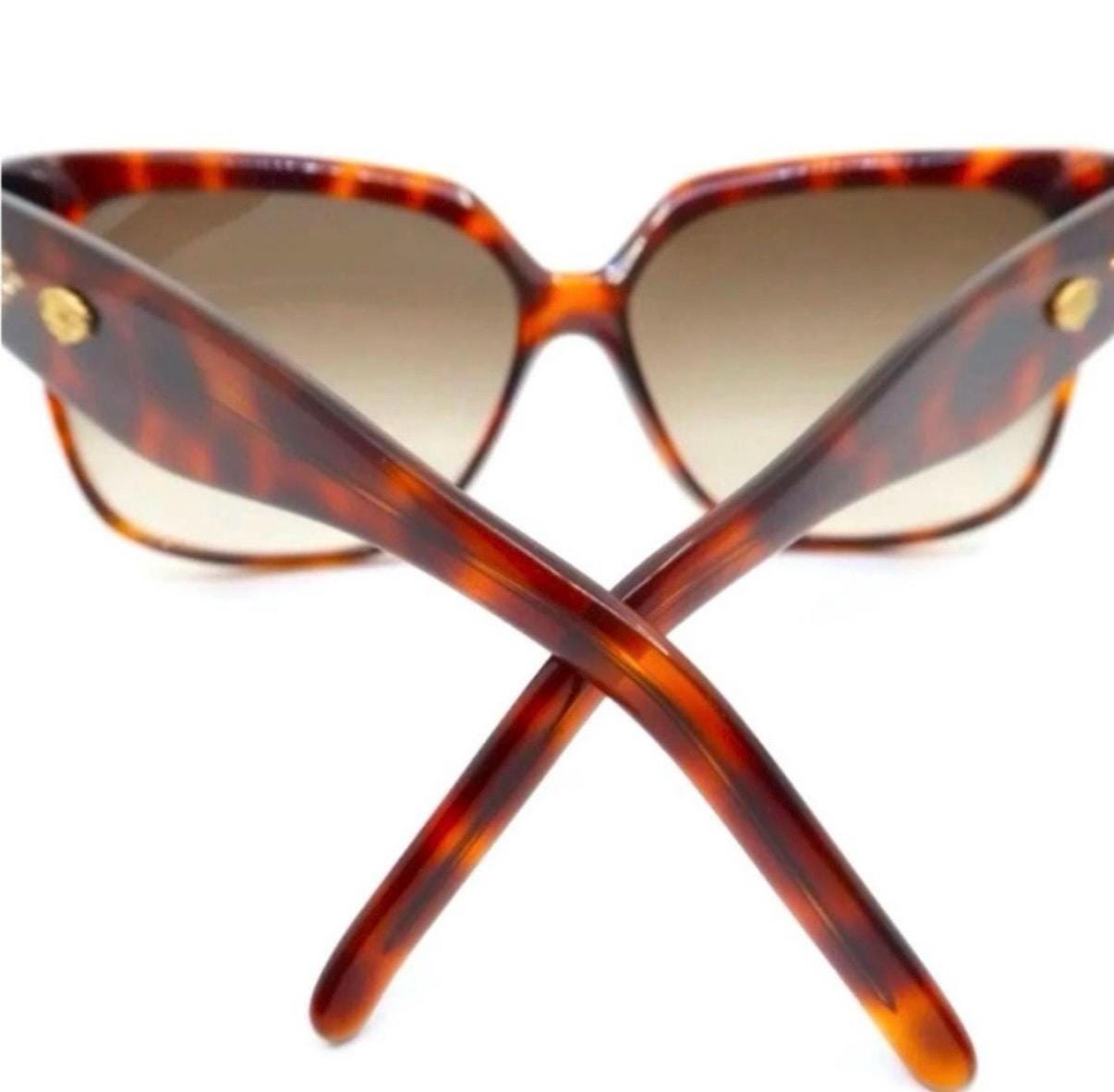 1990’s Stendhal Paris Oversized Sunglasses Tortoiseshell w/ Rhinestones, France Plastic Frame Square 1970s Vintage Sunglasses for sale | eBay main image 2